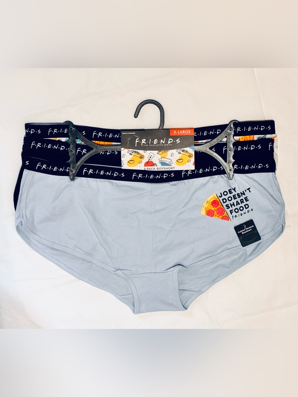 Friends Themed 3-Pack of Boyshorts Underwear Size Medium